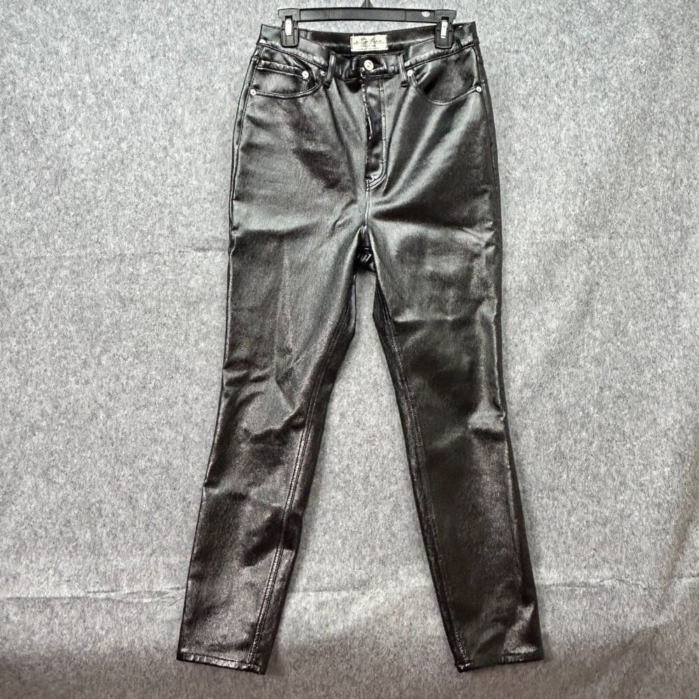 Free People We The Free Phoenix Coated Skinny Jeans Women's Size 31 Button Fly